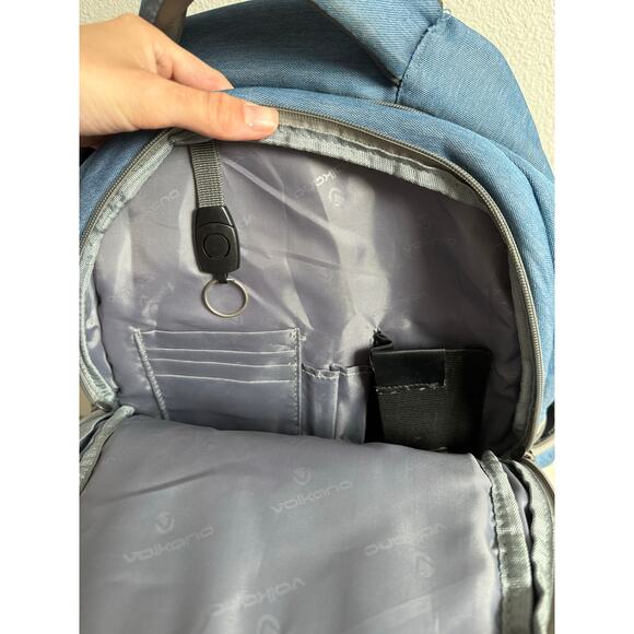 Volkano Breeze Backpack‎ With 15.6" Laptop Compartment, Blue/Gray - Picture 3 of 8